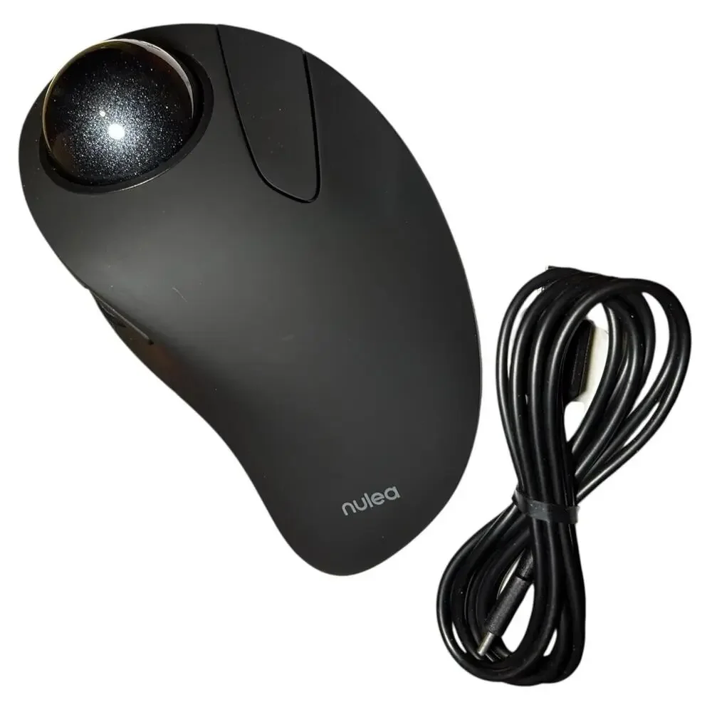 Nulea Wireless Trackball Mouse M505 Rechargeable Bluetooth 44mm Index Finger Blk